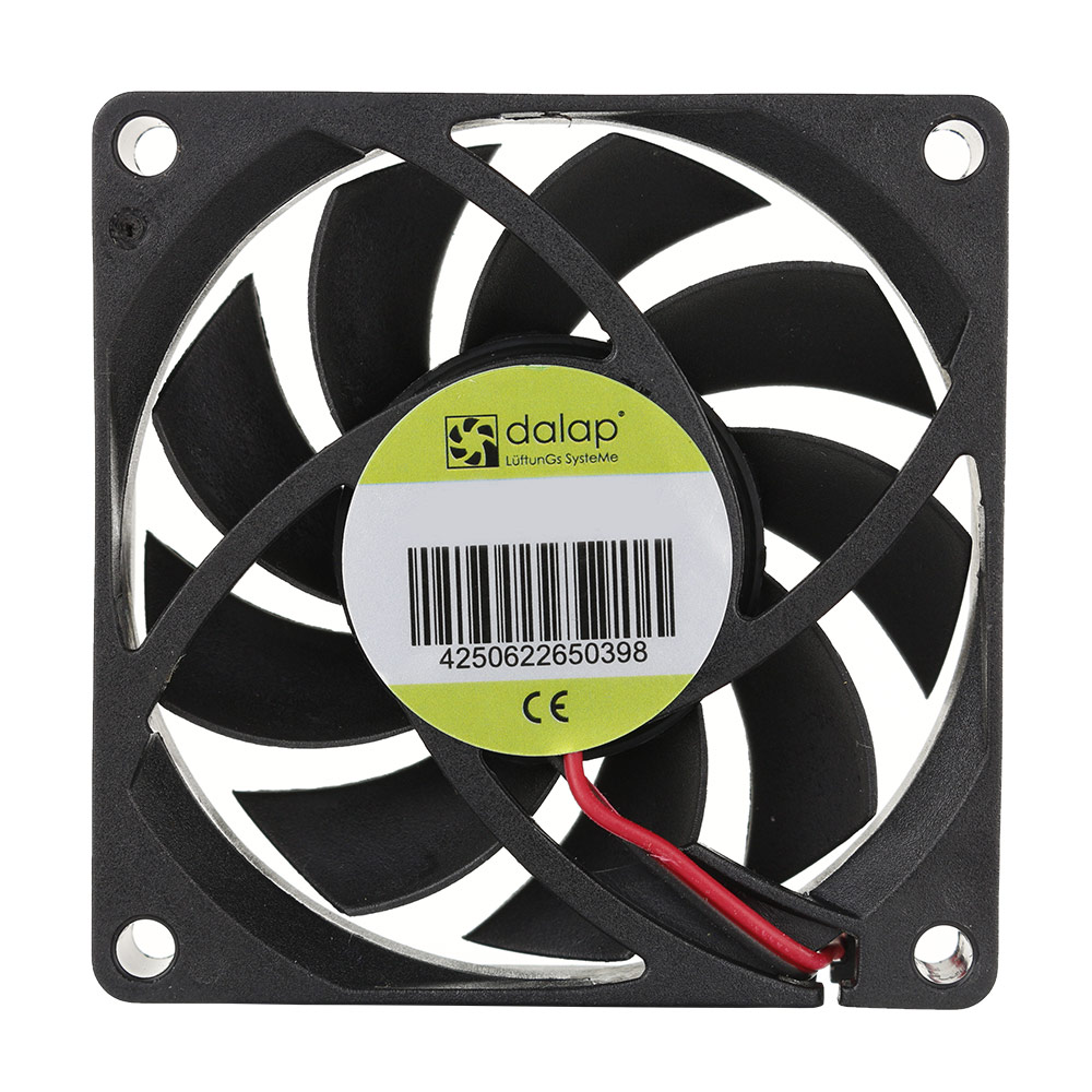 Kis műszerventilátor Dalap SAF 12V DC,80x80x25 mm, 3000 ford/perc, golyóscsapágy