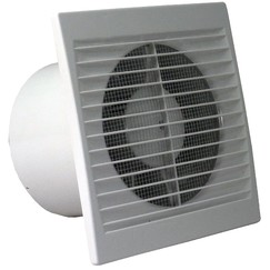 Fürdőszobai ventilátor rovarvédő hálóval hozzáadott funkciók nélkül, Ø 150 mm, megnövelt teljesítmén