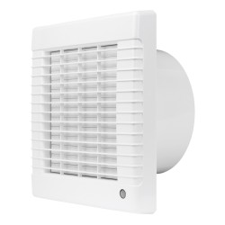 Fürdőszobai ventilátor automata zsaluval és időzítővel Ø 100 mm, gazdaságos és csendes