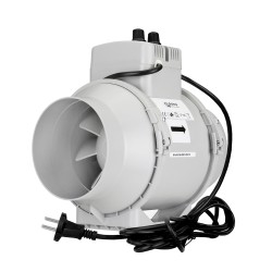 Professzionális csőventilátor termosztáttal és fordulatszám-szabályozóval, Ø 125 mm