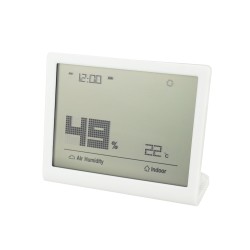 Dalap THM digitális LCD páraérzékelő hőmérővel és órával, fehér