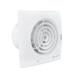 Fürdőszobai ventilátor alacsony zajszint, időzítő, páraérzékelő, visszacsapó szelep  Ø 100 mm