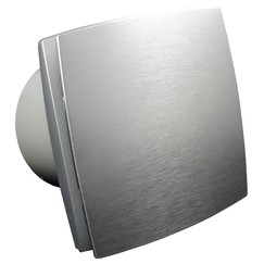 Fürdőszobai ventilátor alumínium előlappal kiegészítő funkciók nélkül, Ø 125 mm, emelt teljesítménny