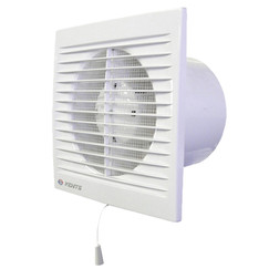 Fürdőszobai ventilátor rovarvédő hálóval és húzókapcsolóval, Ø 100 mm