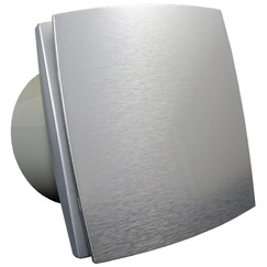 Fürdőszobai ventilátor alumínium előlappal kiegészítő funkciók nélkül, Ø 150 mm, gazdaságos és halk 
